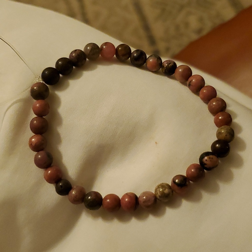 Rhodonite Handmade Stretch Bracelet